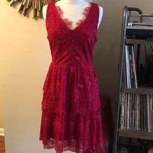 Francesca’s Red Lace Dress